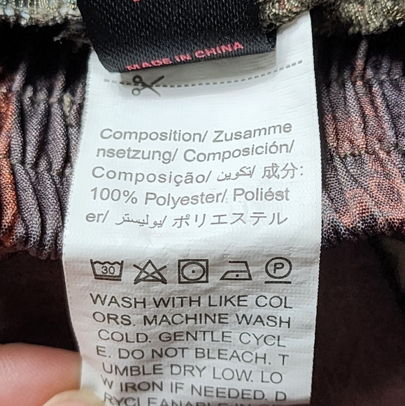 Women's Romwe Hippie Multicolor Plant Print Drawstring Waist Shorts Size Small - Picture 10 of 10